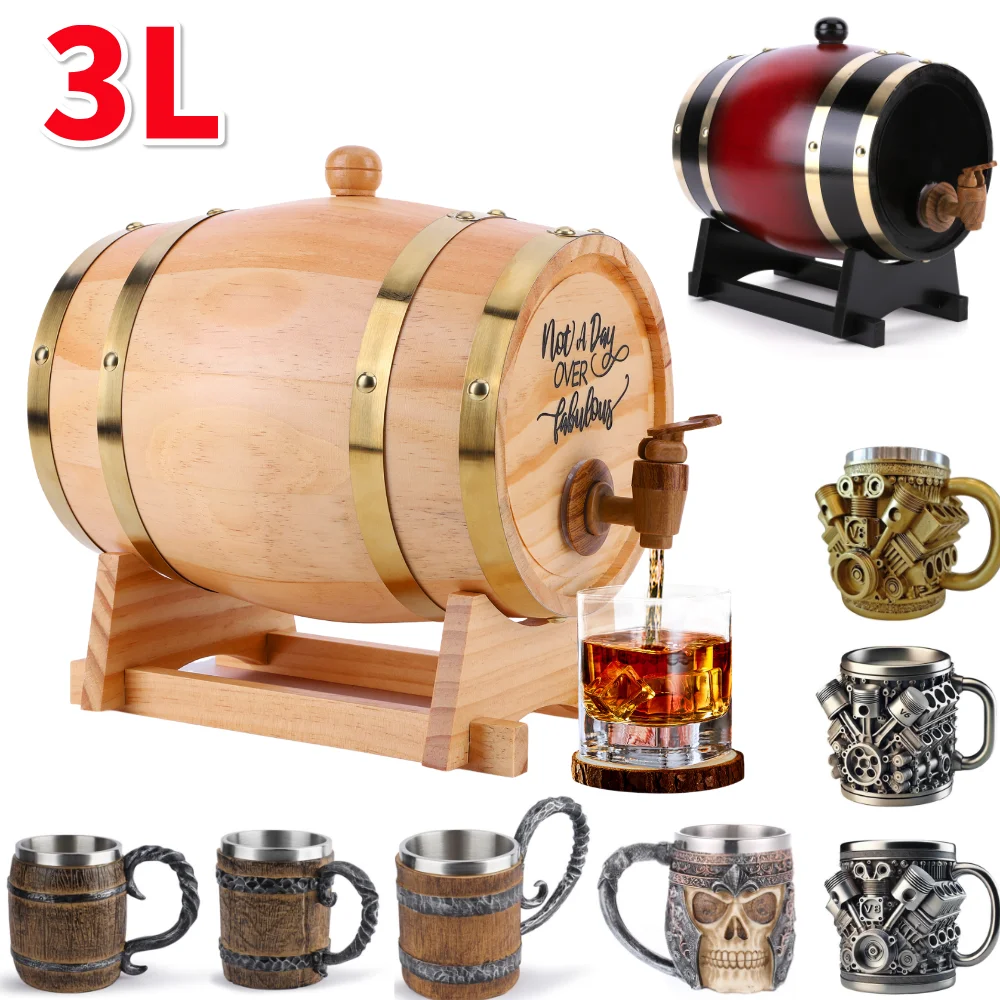 Wine Beer Tequila - Baril de whisky en bois de