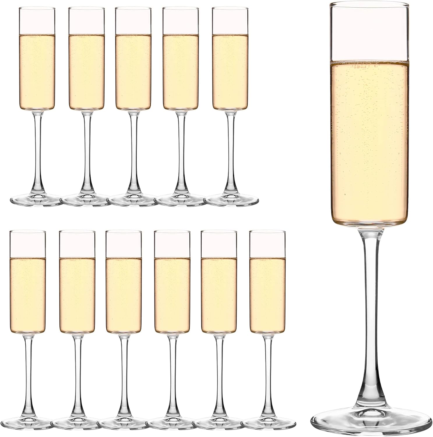 Wine Glass Set Crystal - Ensemble de 12 flûtes à champagne