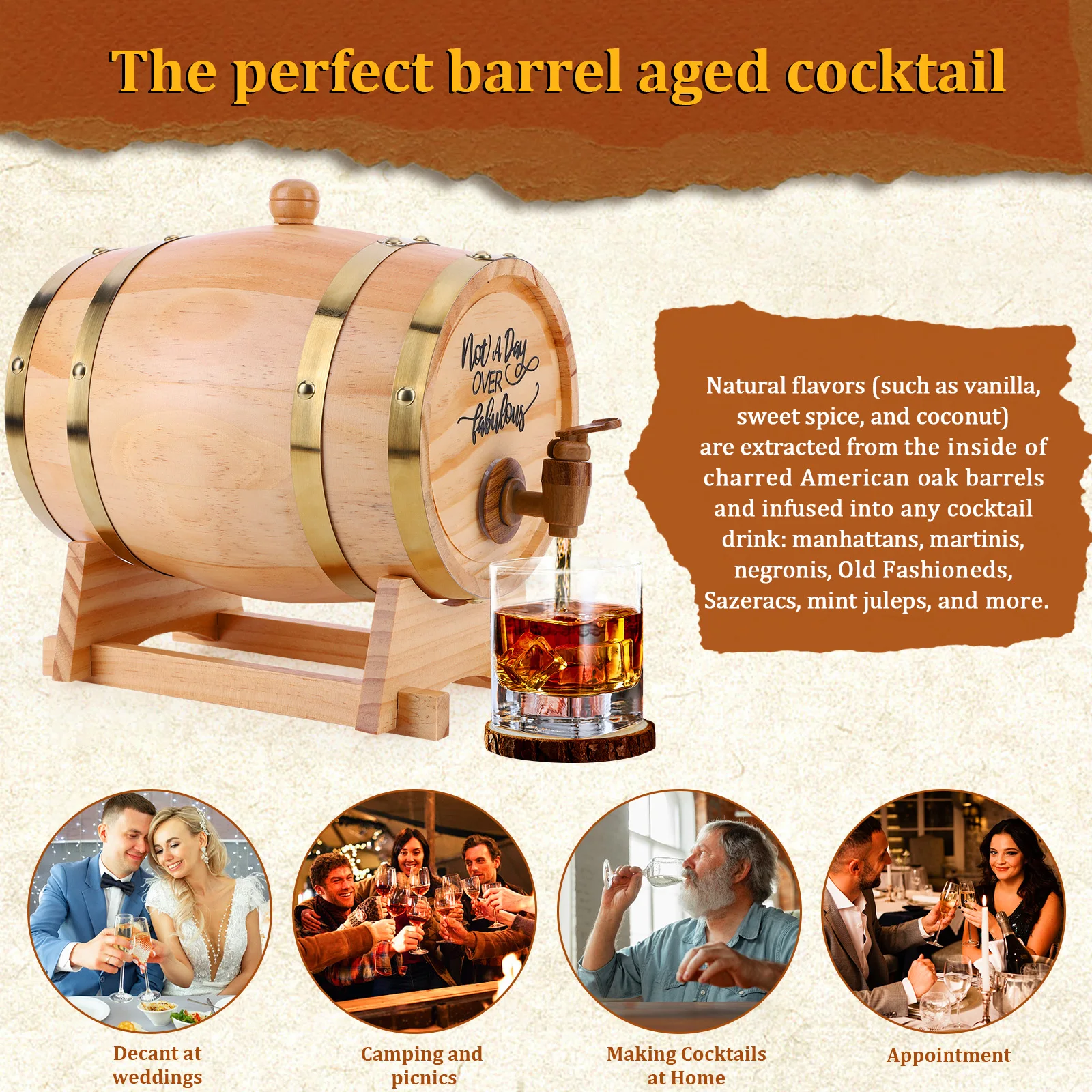Baril de whisky en bois de 3L  - Wine Beer Tequila avis et prix